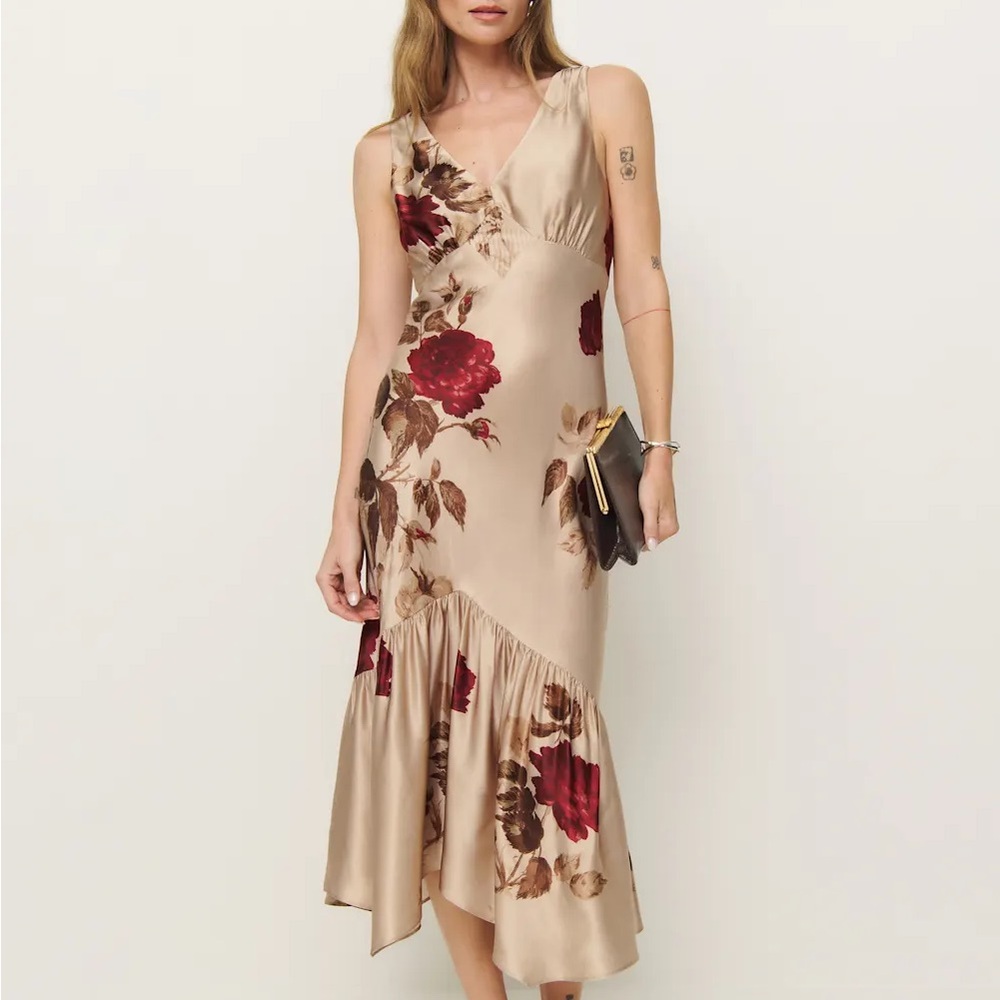 Reformation Cordia Silk Dress Size 4